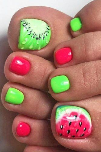 fruit toe nail design fruit toe nail design