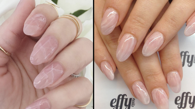 rose quartz nails rose quartz nails