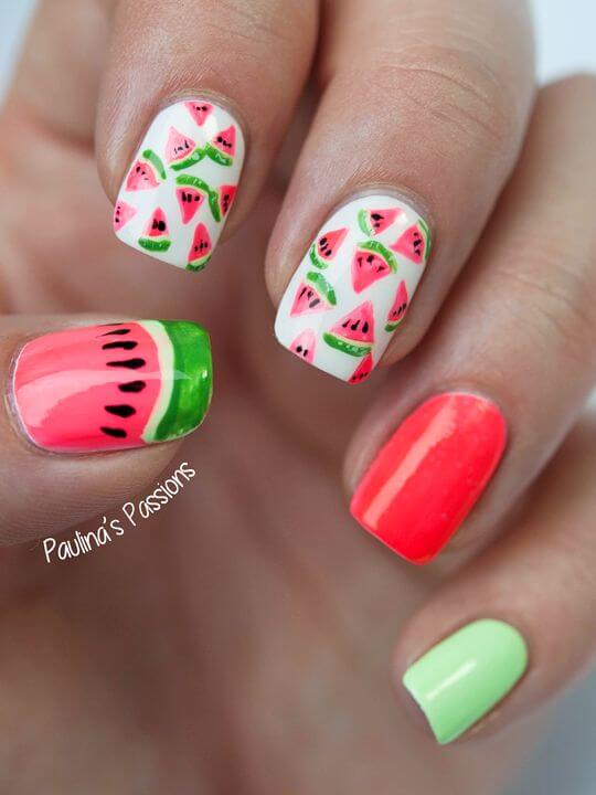 watermelon nails