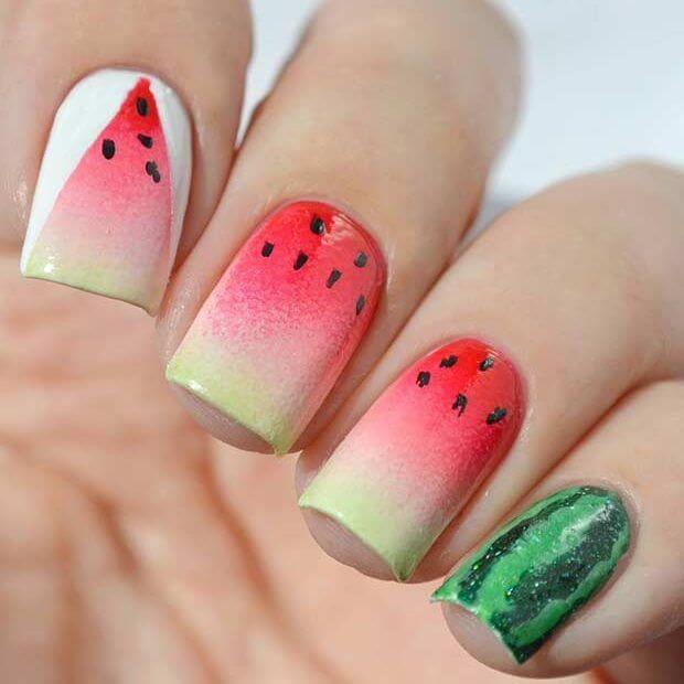 watermelon nail design 11