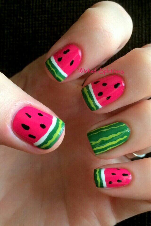 watermelon nail design 13