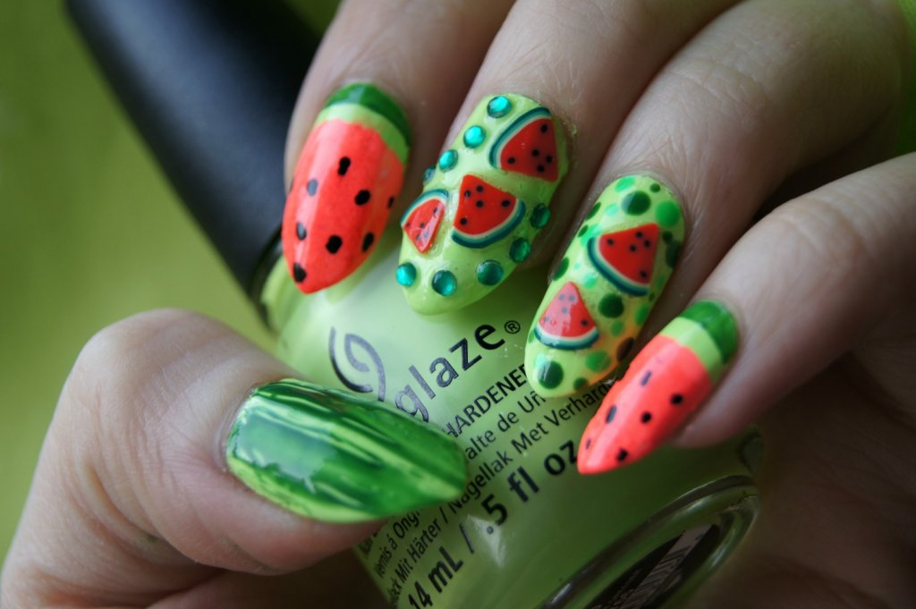 watermelon nail design 14