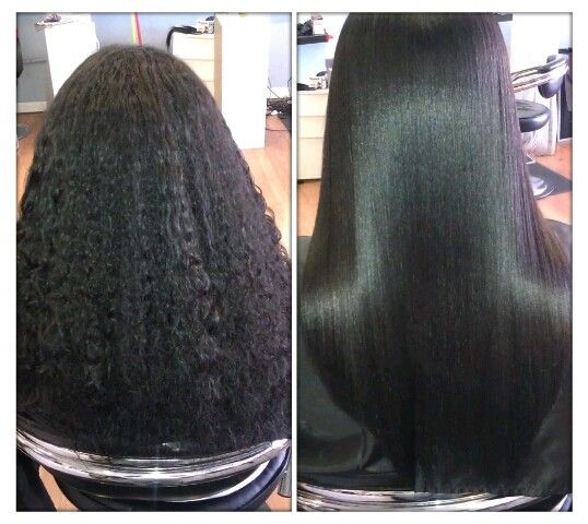 before and after curly hair