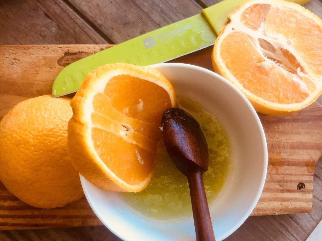 orange salt scrub christmas body scrub